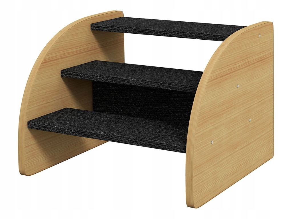 Schůdky pro psy a kočky Pawhut D06-185V00AK, černé, 38,5x38,5x30 cm