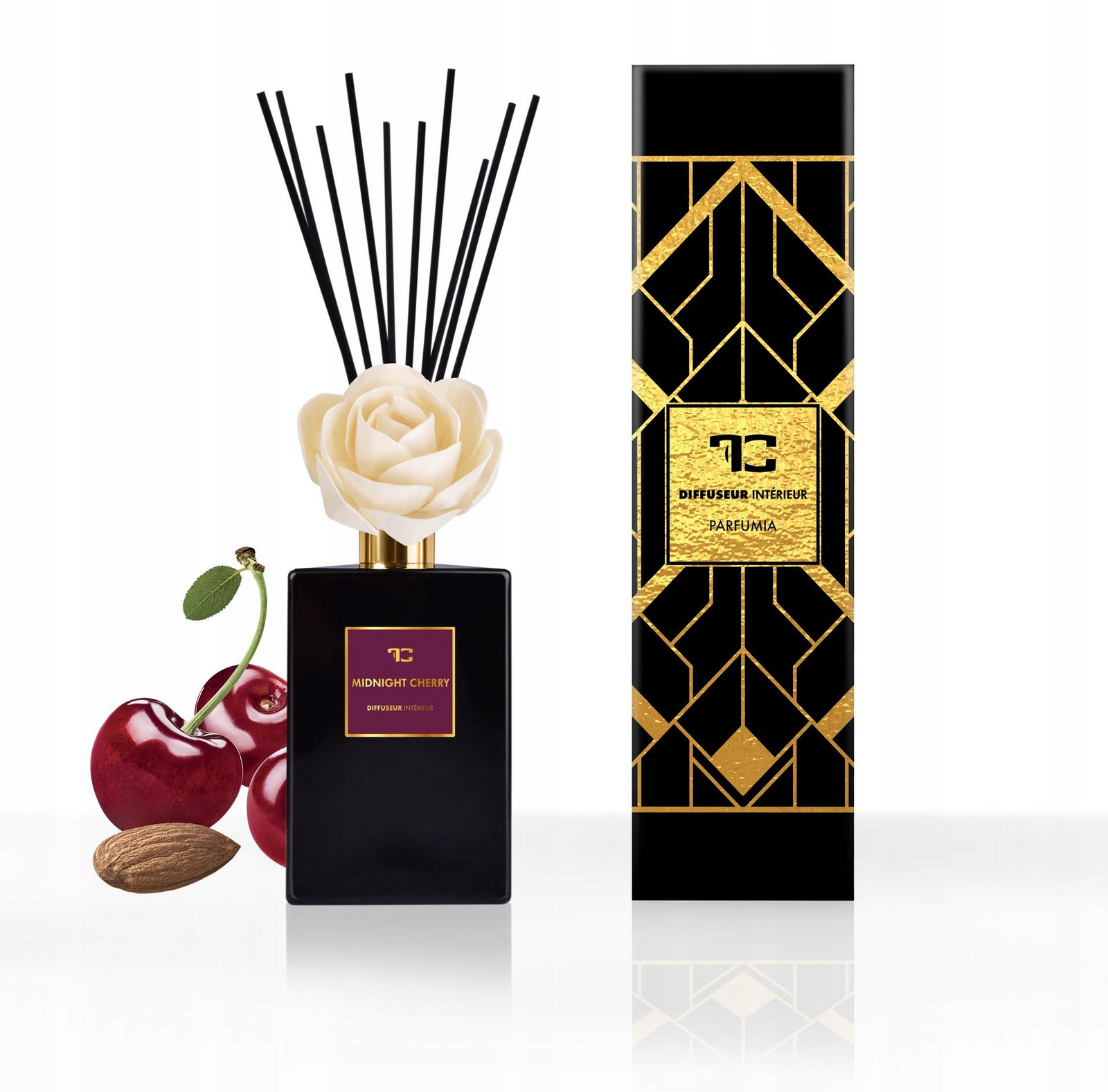 Dedra 500 ml difuzér Flow tyčinky, Midnight Cherry, Parfumia