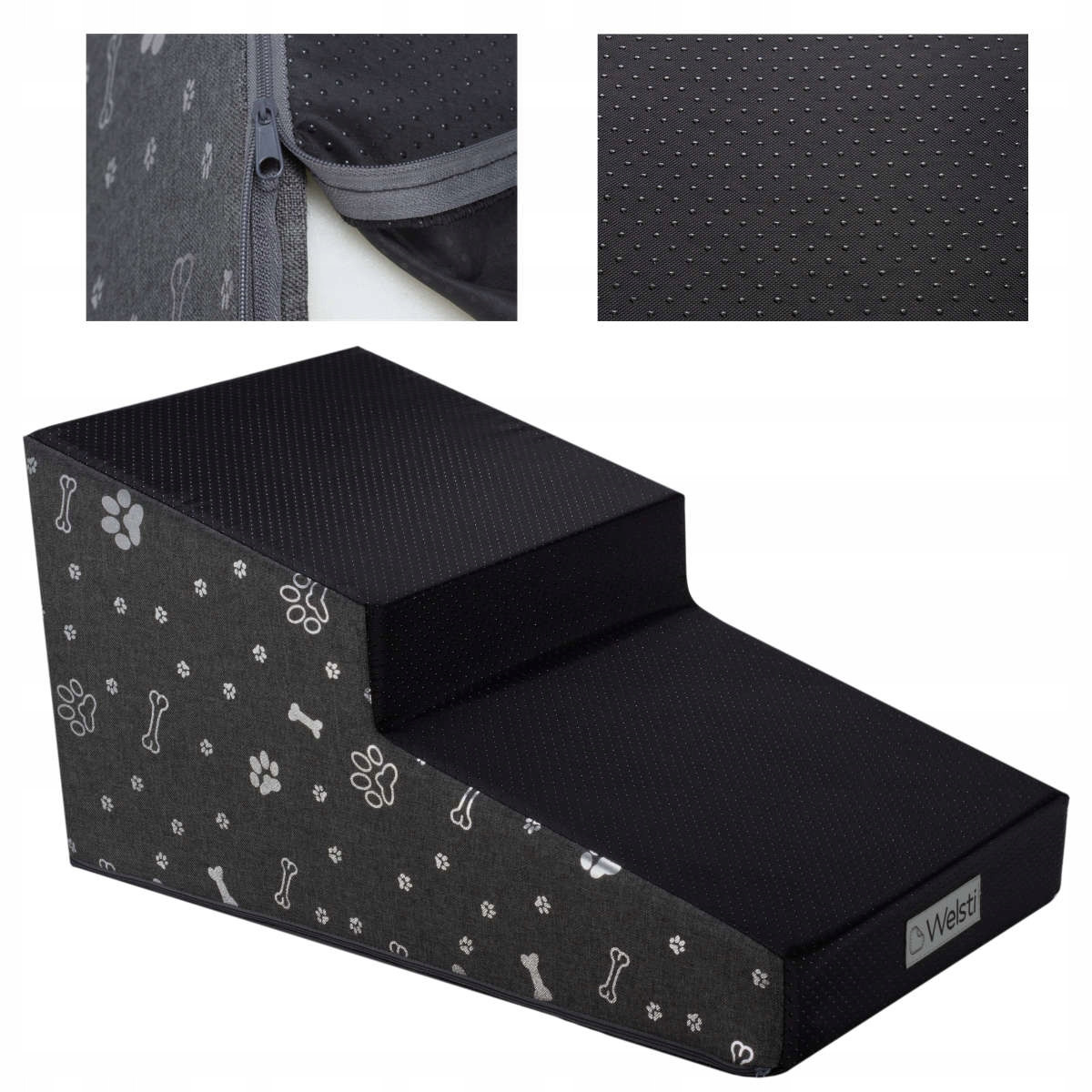 Schody pro psa, mírné a protiskluzové schody Welsti 30 cm