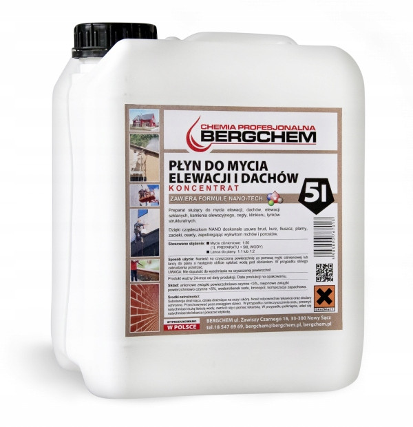 Tekutý Přípravek Na Mytí Fasád A Střech Koncentrát 5 L
