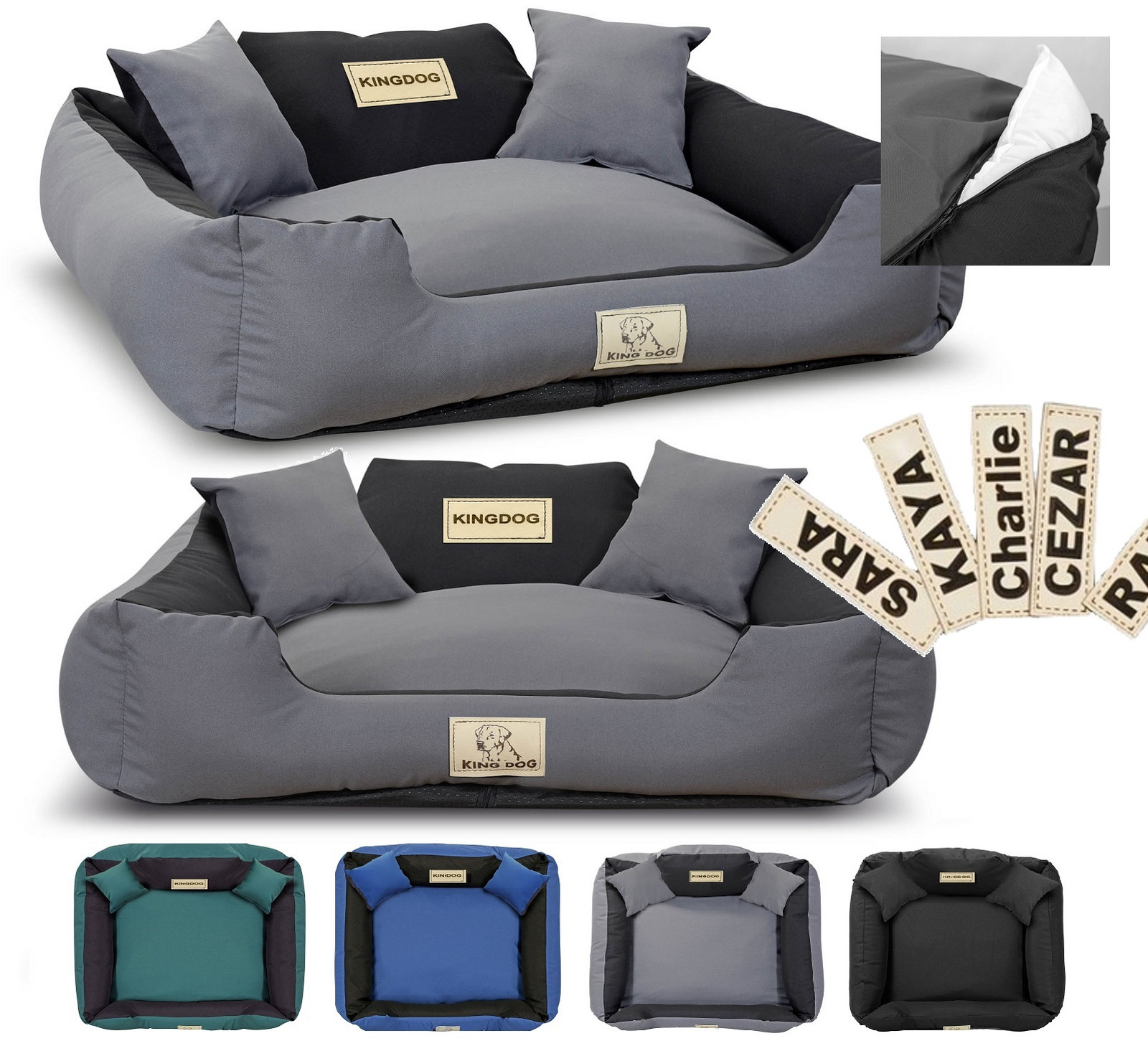 Pelíšek pro psa kotec Kingdog MM43 115x95 cm personalizovaná, rozebíratelná