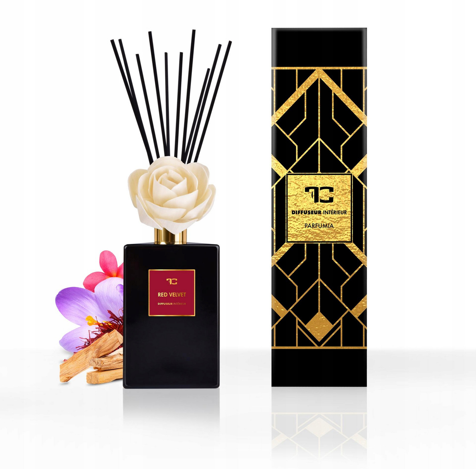 Dedra 500 ml difuzér Flow tyčinky, Red Velvet, Parfumia