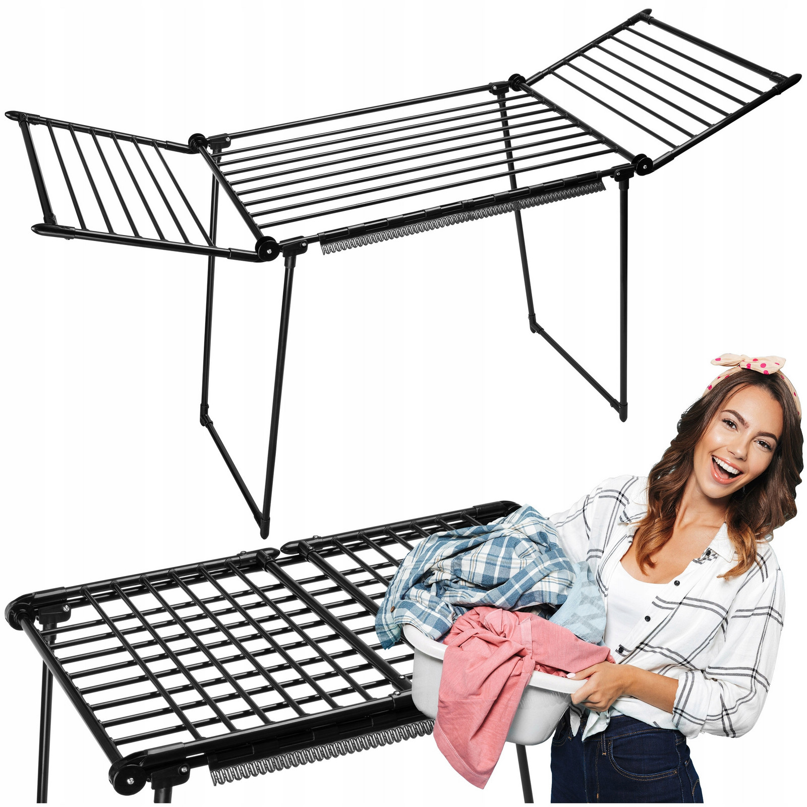 Sušák na prádlo Adeline černá