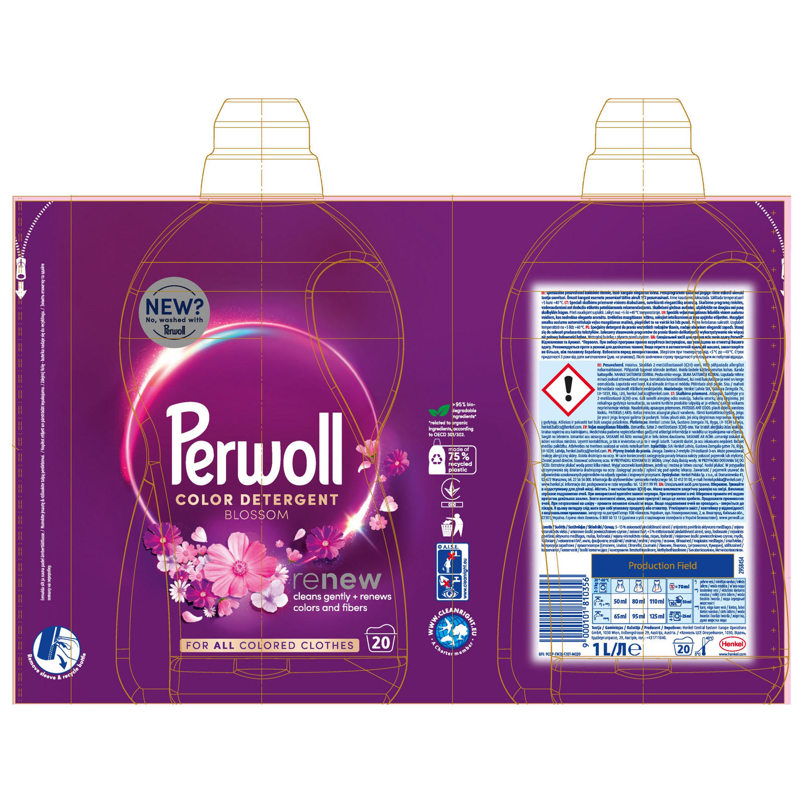 Tekutý prací prostředek Perwoll Renew Blossom 1000 ml