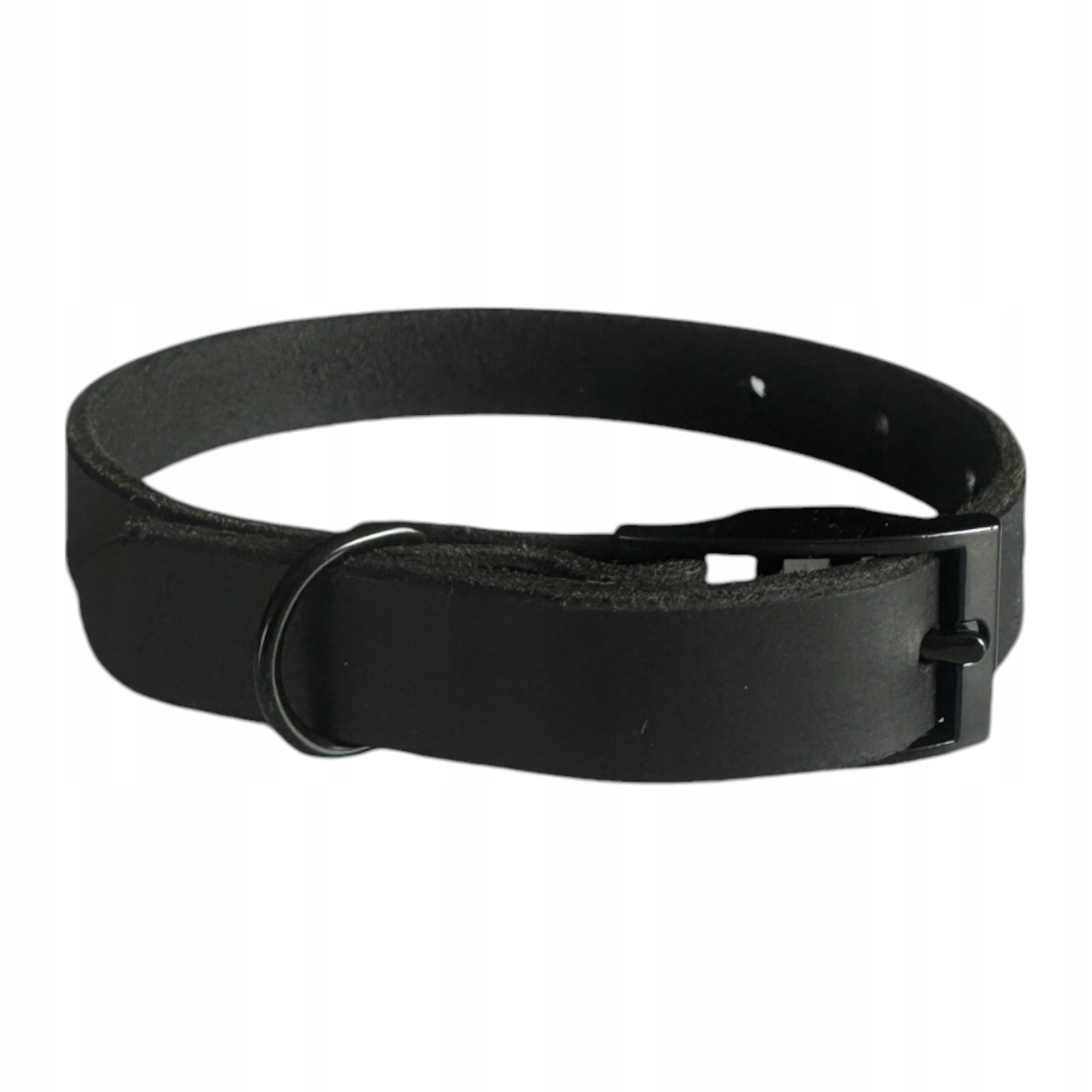 Obojek Pro Psa Měkký Kožený Černý Handamade Silný Odolný M