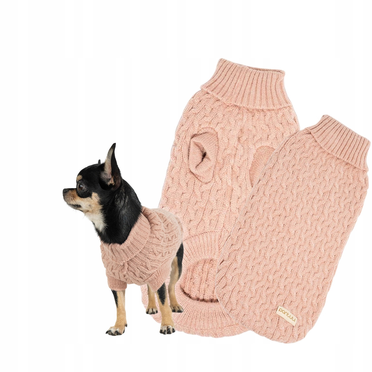 Teplý elastický svetr pro psa Kosma Růžový 3XL