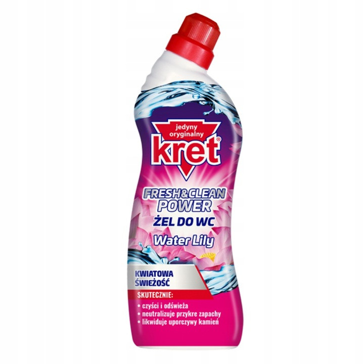 Gel na čištění toalety Kret Fresh&Clean Power Water Lily 750 ml