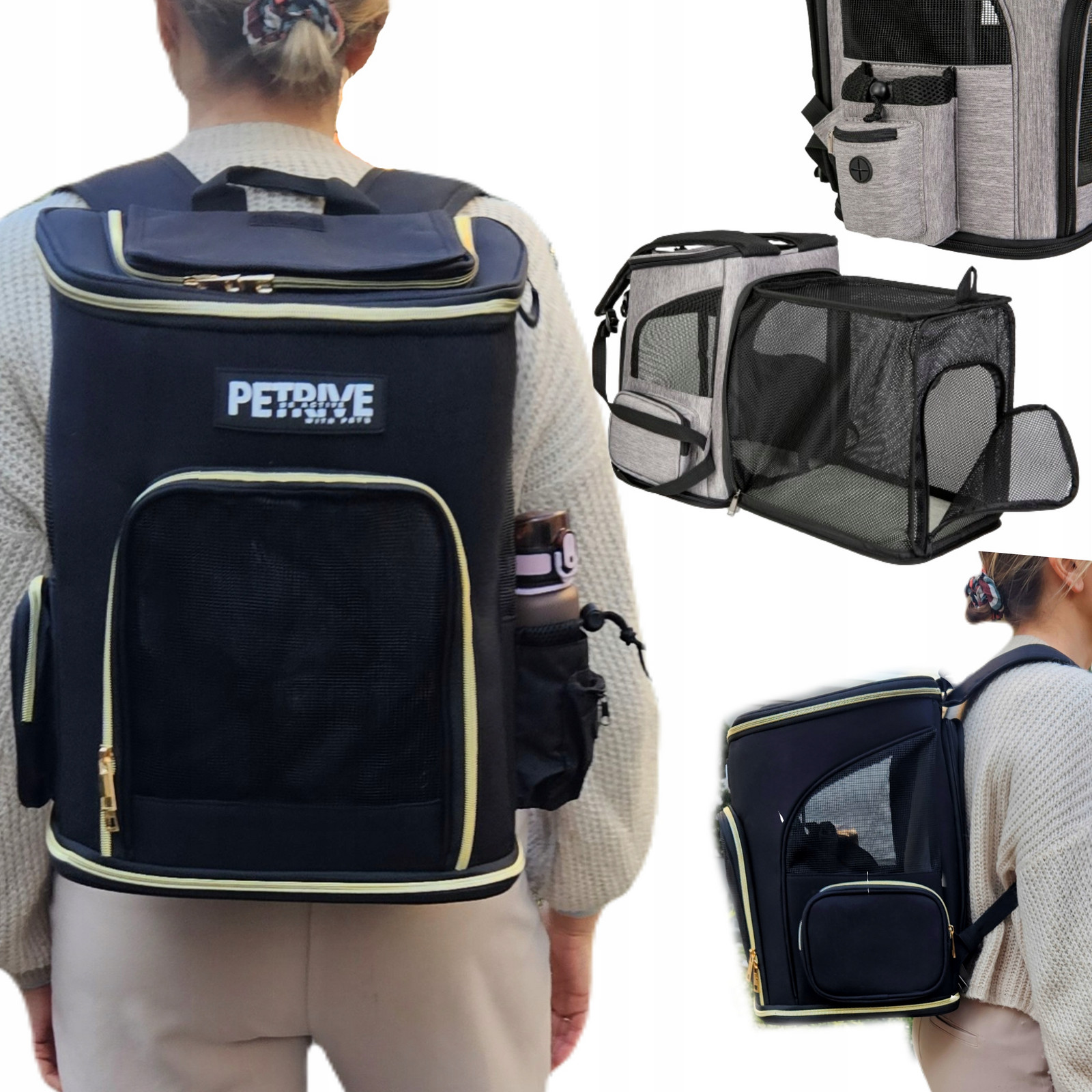 Rozšířený Přepravka pro kočky, Batoh pro psa do 9 kg Petrive 40x36x30