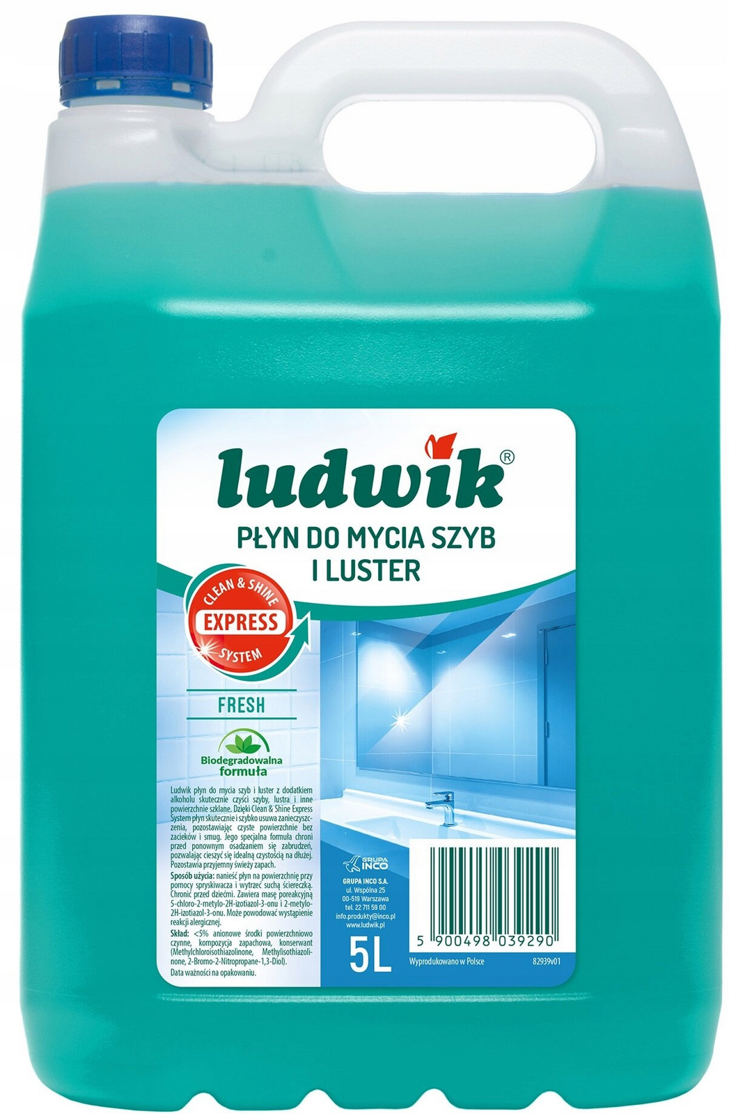 Čistič skel Ludwik Fresh 5000 ml