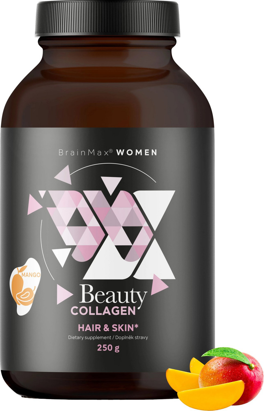 BRAINMAX Beauty Fish Collagen, mořský rybí kolagen Naticol® Mango 250 g