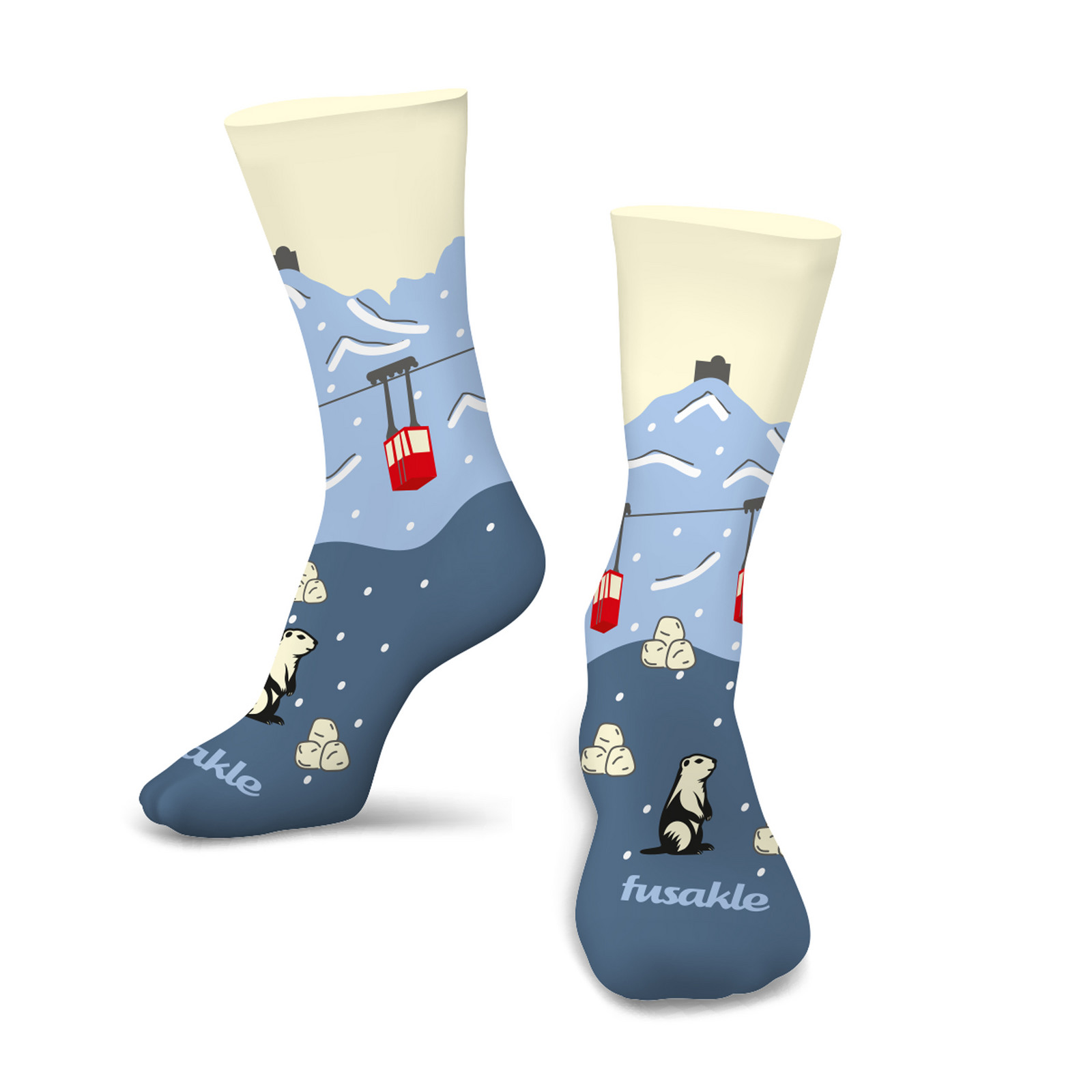 Ponožky Lomnický štít v zimě