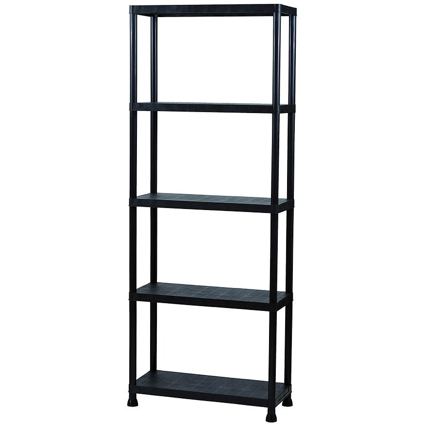 Plastový regál T80 80x30x181 cm černý