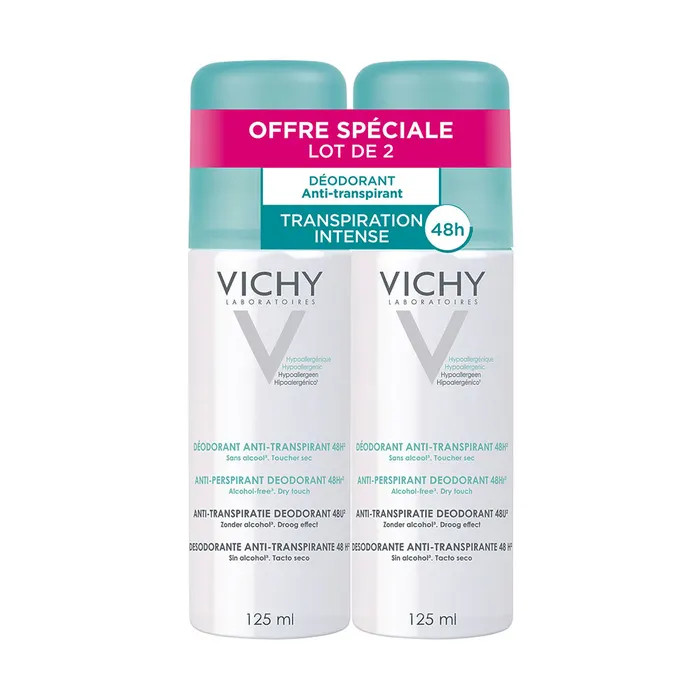 Vichy Sada antiperspirantů ve spreji 2 x 125 ml