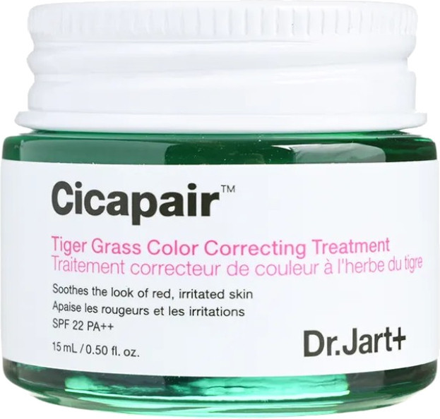 Dr. Jart+ Pleťový krém proti zarudnutí Cicapair SPF 22 (Tiger Grass Color Correcting Treatment) 15 ml