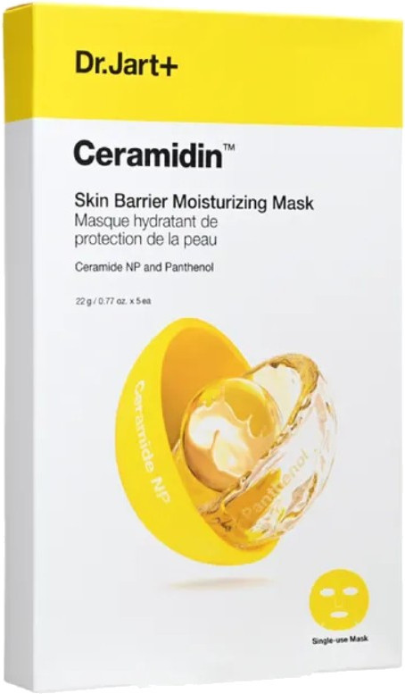 Dr. Jart+ Hydratační a posilující pleťová maska Ceramidin (Skin Barrier Moisturizing Mask) 5 x 22 g