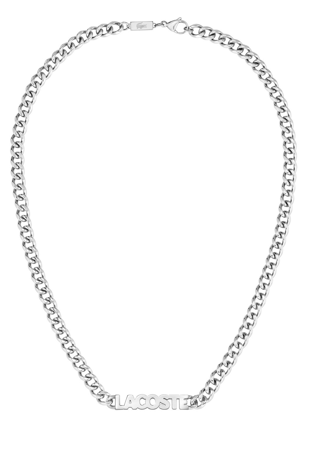 Lacoste Výrazný ocelový náhrdelník Script 2040474