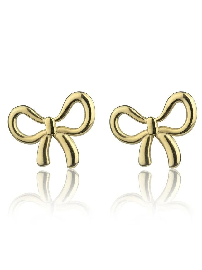 Emily Westwood Pozlacené náušnice Mašličky Adelina EWE24013G