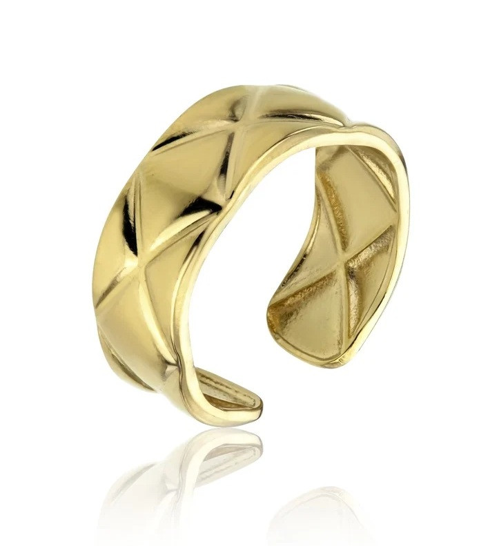Marc Malone Pozlacený otevřený prsten Eliza Gold Ring MCR23014G