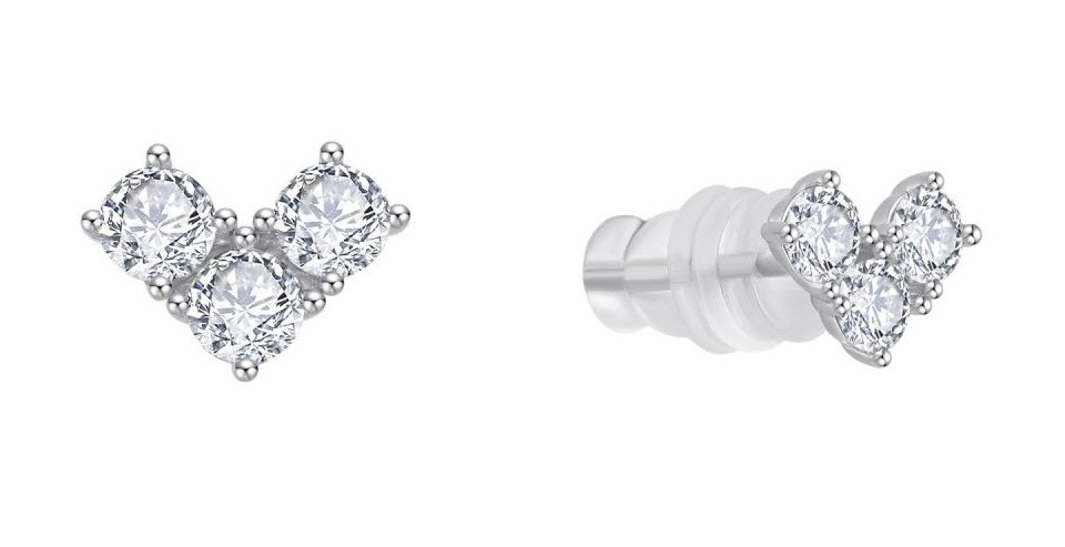 MOISS Elegantní stříbrné náušnice s kubickými zirkony E0004872