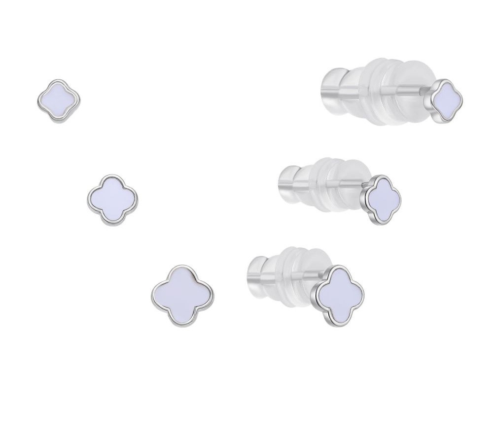 MOISS Sada stříbrných peckových náušnic E0004920 (3 páry náušnic)