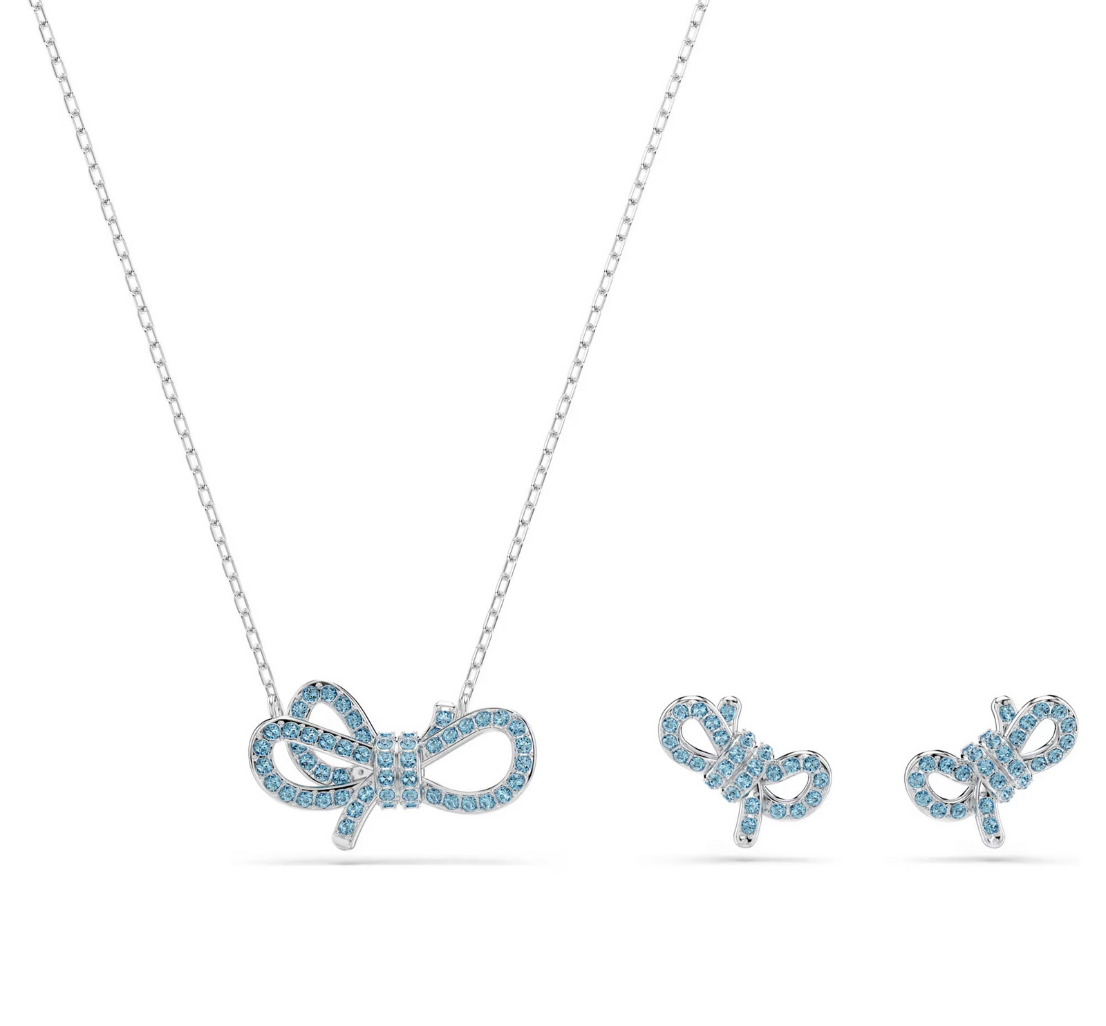Swarovski Půvabná sada šperků s mašličkou Lifelong Bow 5723554 (náhrdelník, náušnice)