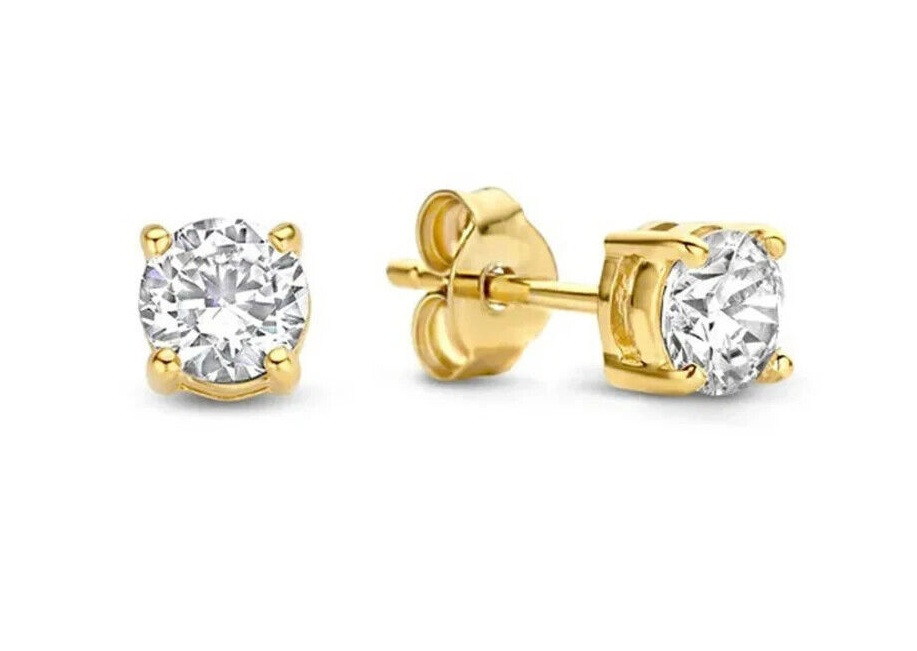 Liu Jo Pozlacené náušnice pecky se zirkonem LJ2566