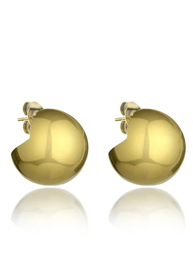 Marc Malone Pozlacené ocelové náušnice Carter Gold Earrings MCE24036G