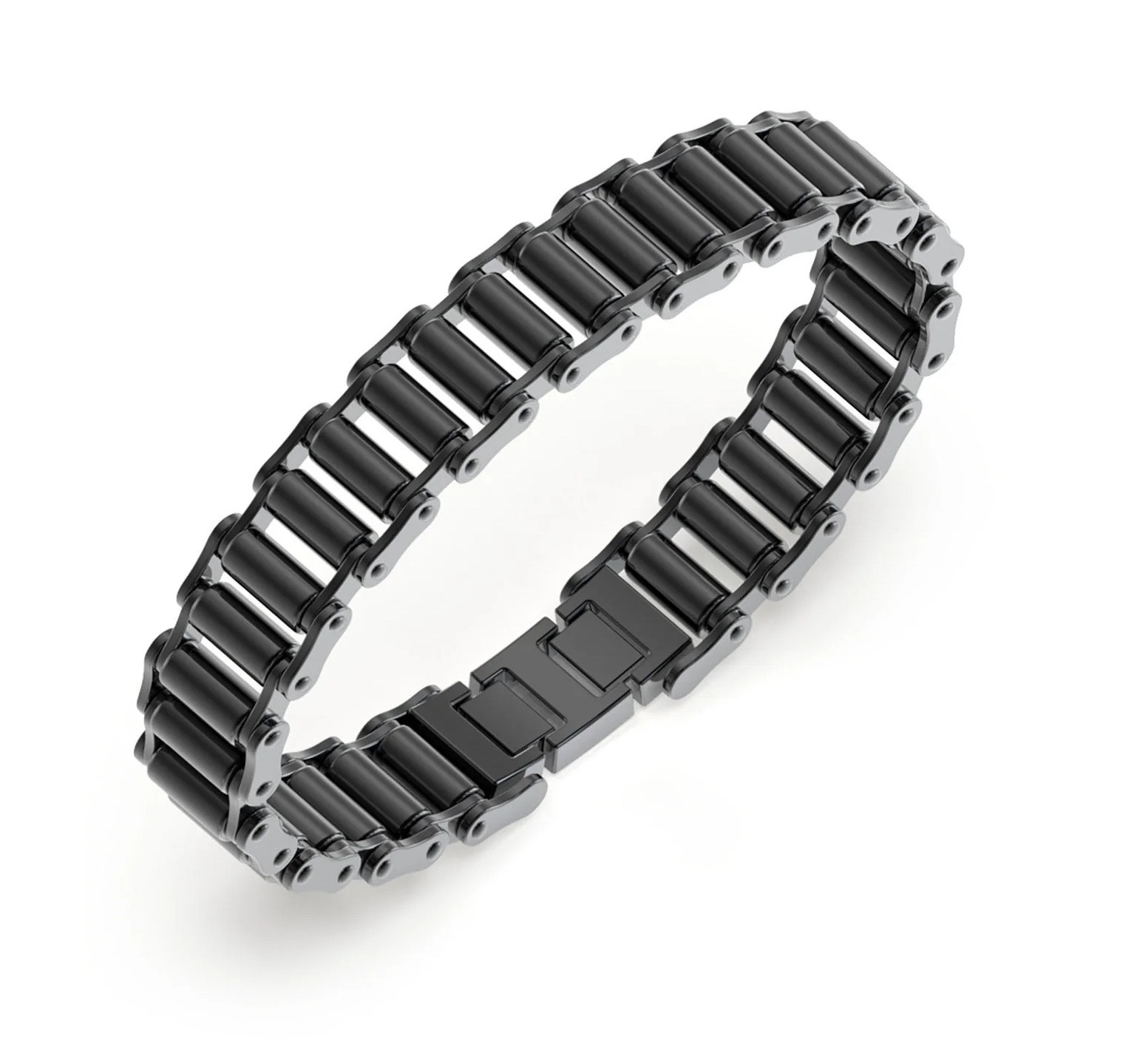 Guess Černý ocelový náramek pro muže Race JUMB04411JWGMT/U