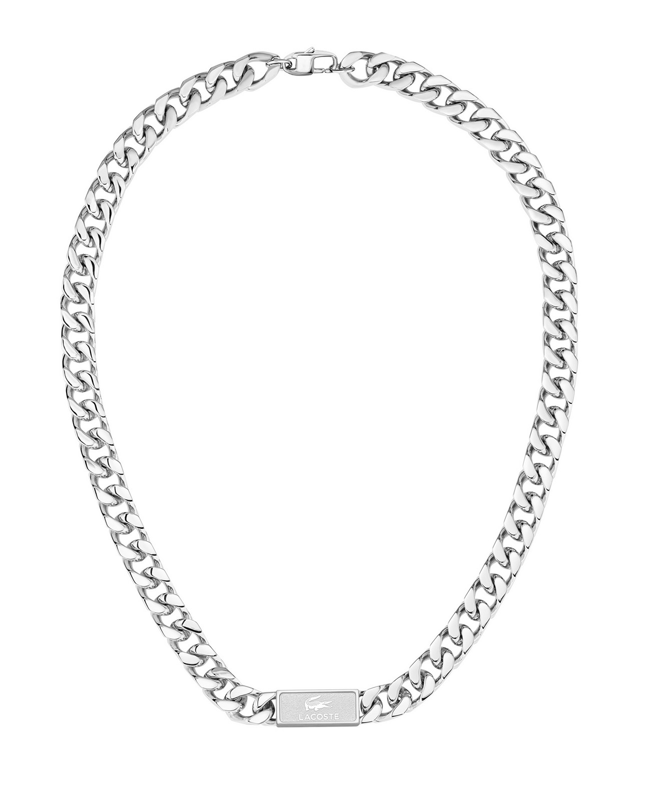 Lacoste Ocelový náhrdelník pro muže Backhand 2040433