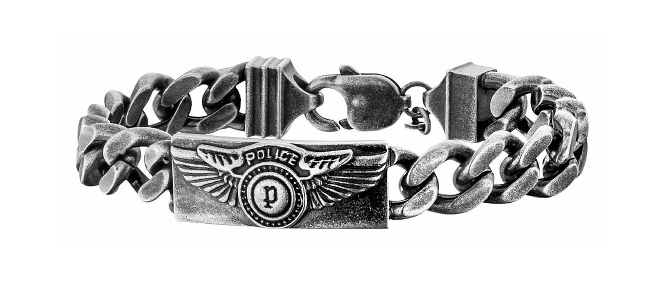 Police Fashion pánský náramek z matné oceli PJ25725BSE01S