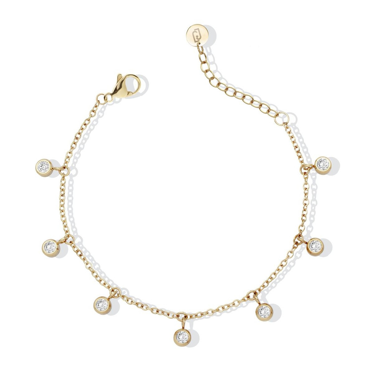 Liu Jo Pozlacený náramek na nohu s krystaly LJ2842