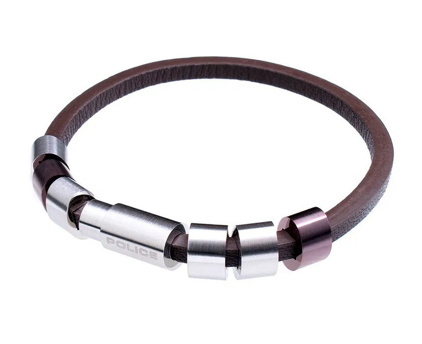 Police Stylový kožený náramek PJ22653BLC219