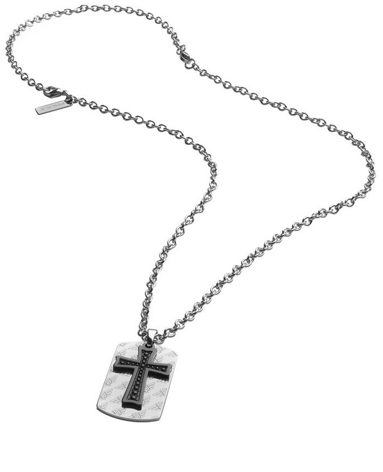 Police Fashion ocelový náhrdelník pro muže Kříž S14AQZ01P