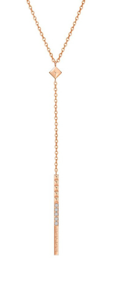 Police Slušivý pozlacený náhrdelník z oceli Tazia PEJLN2010543