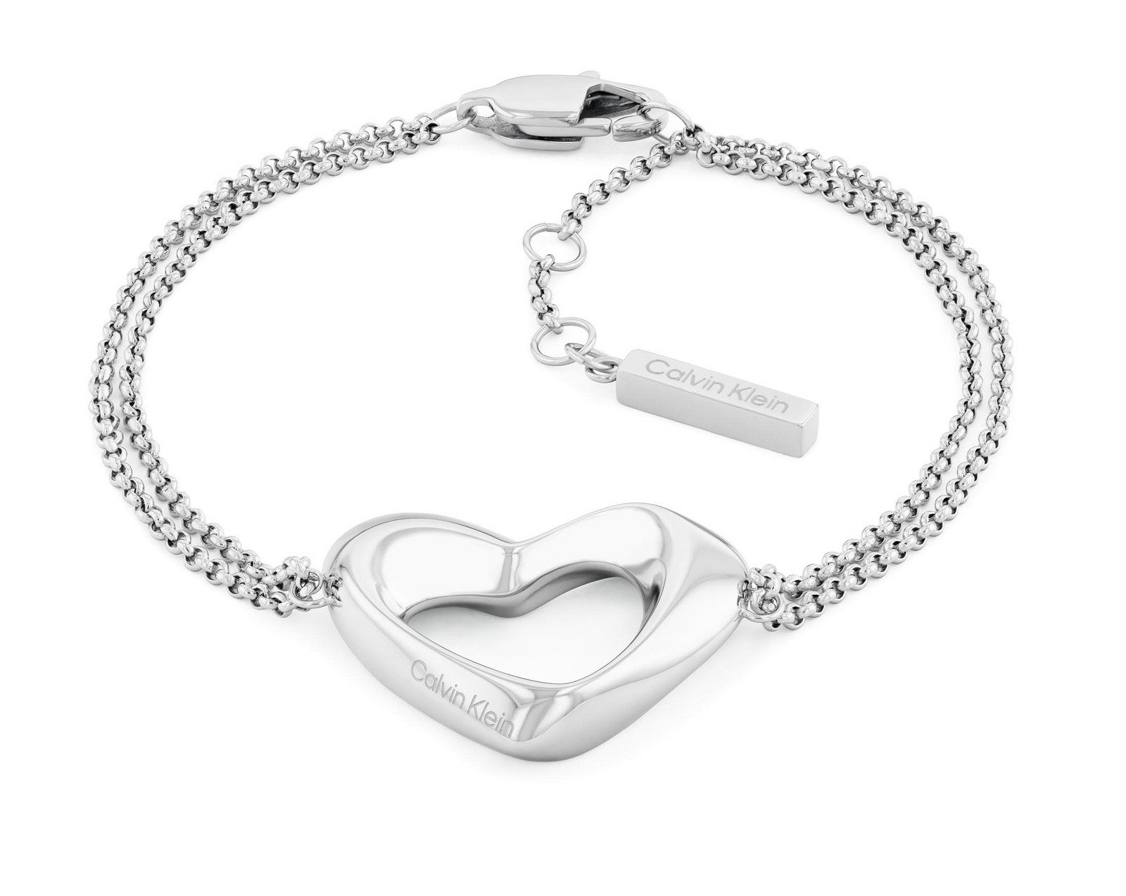 Calvin Klein Dvojitý ocelový náramek Srdce Enchanting 35000758