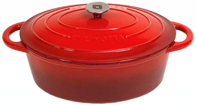 Litinový hrnec CUCINOTTA OVALE oválný- velký 33 cm, 6 l 7019015