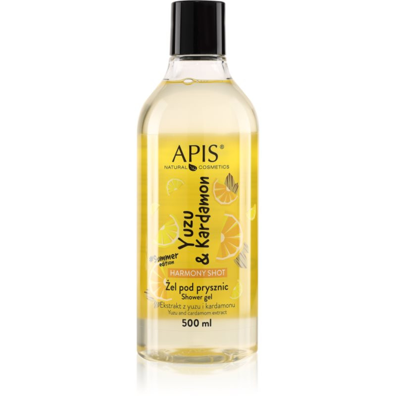 Apis Natural Cosmetics Harmony Shot Yuzu & Cardamom harmonizující sprchový gel 500 ml