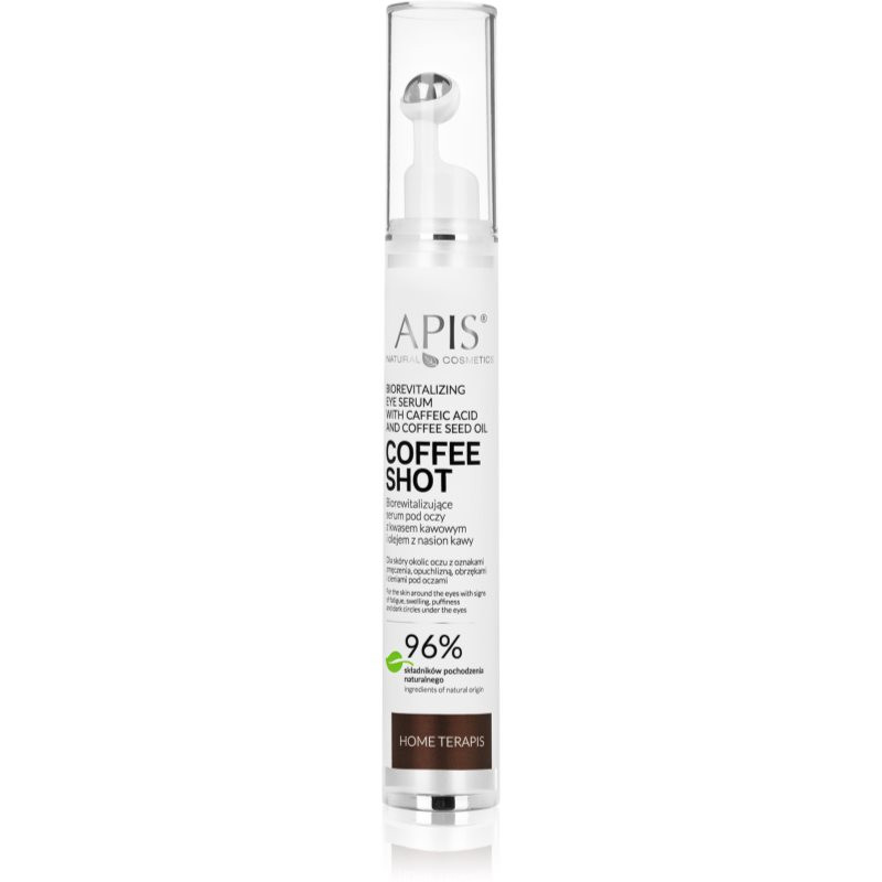 Apis Natural Cosmetics Coffee Shot rozjasňující oční sérum s výtažky z kávy 10 ml