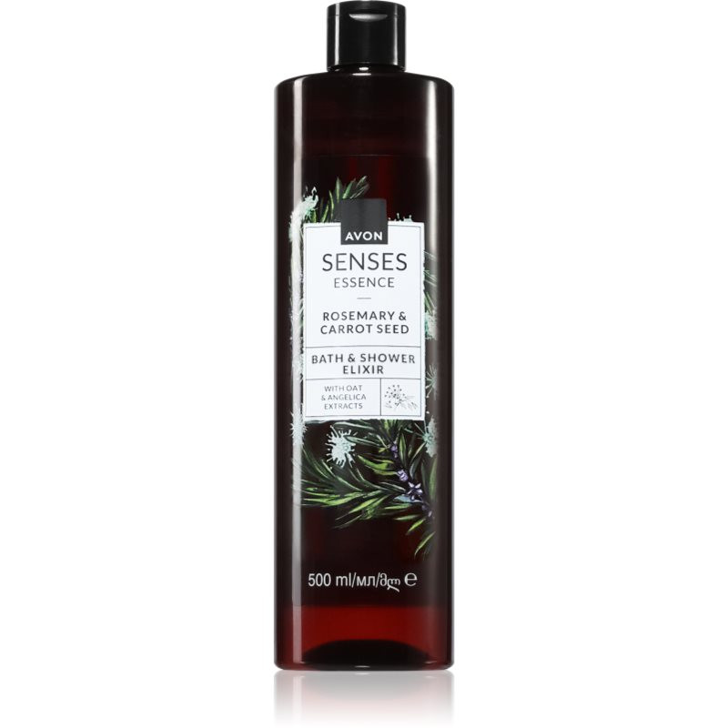 Avon Senses Essence Rosemary & Carrot Seed krémový sprchový gel a gel do koupele 500 ml
