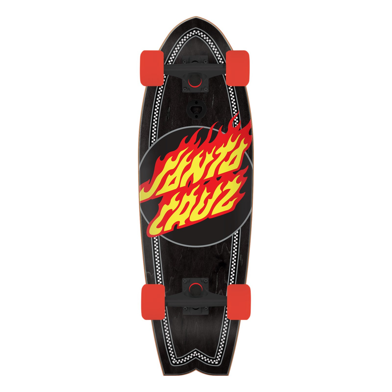 cruiser SANTA CRUZ - Flame Dot Check (152666) velikost: 8.81in x 27.69in