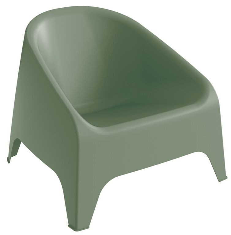 MATERA plastové křeslo, zelená šalvěj