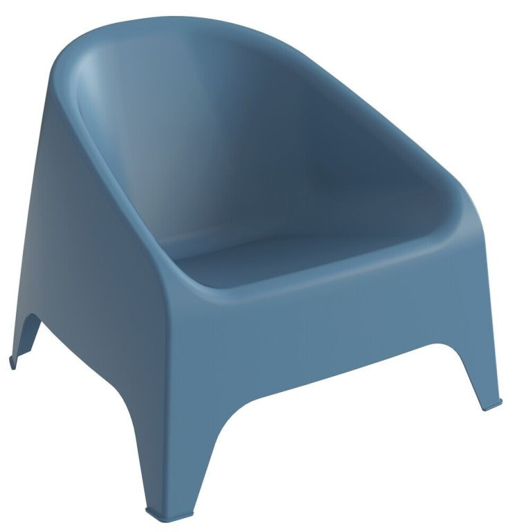 MATERA plastové křeslo,  kouřově modrá