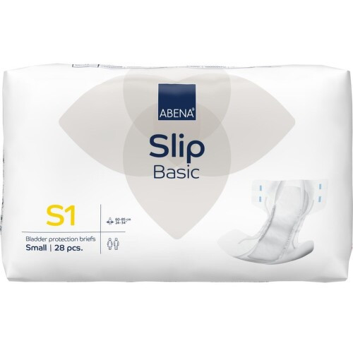 ABENA SLIP BASIC S1 KALHOTKY ABSORPČNÍ, BOKY 60-85CM, 1500ML, 28KS