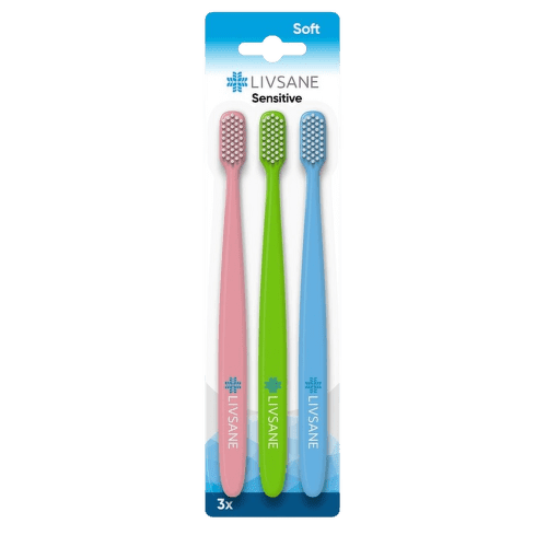 LIVSANE Zubní kartáček Sensitive SOFT 3ks