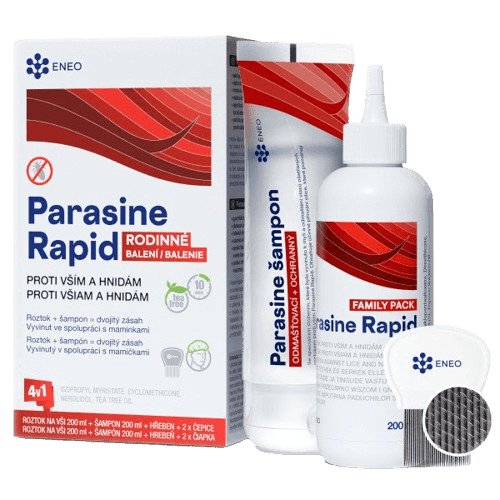 Parasine Rapid roztok+šampon vši/hnid.2x200ml ENEO
