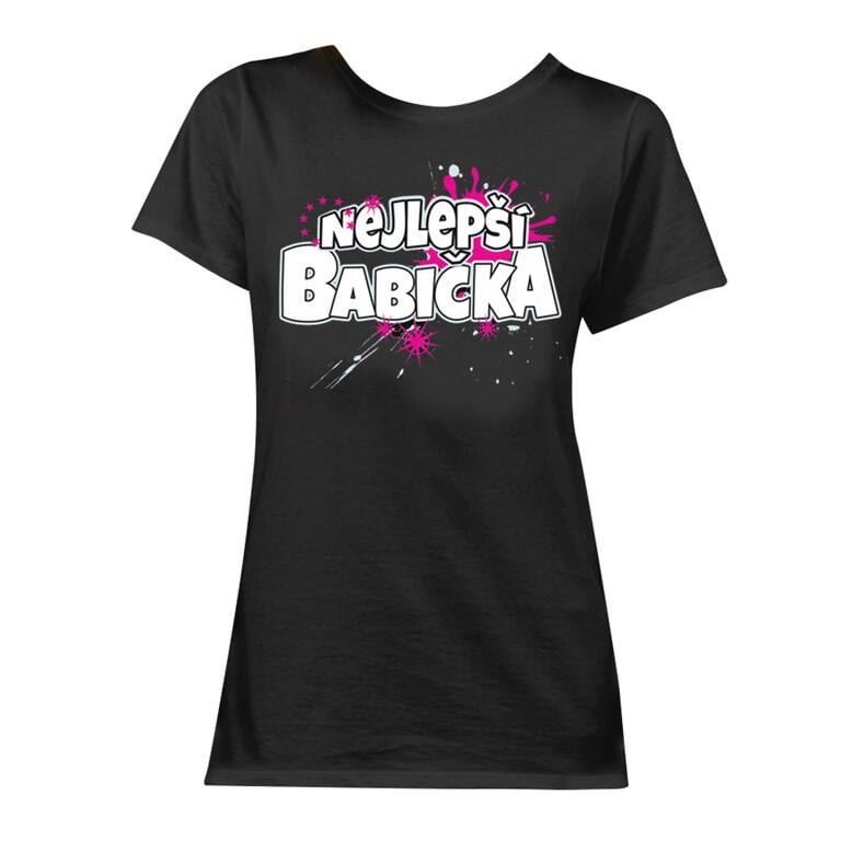 Dámské tričko NEJLEPŠÍ BABIČKA černá vel. 2XL