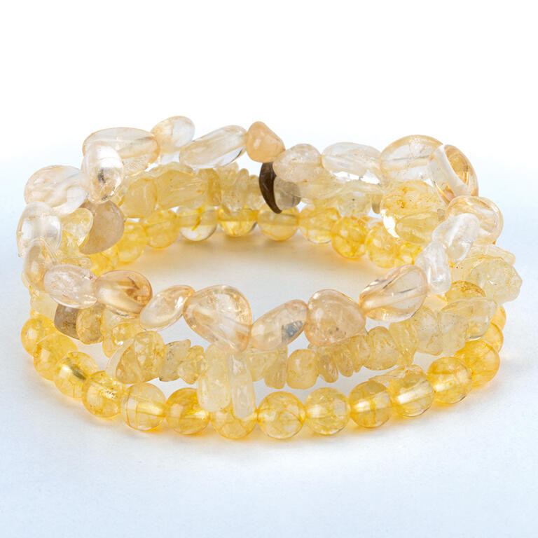 Sada 3 ks náramků CITRÍN