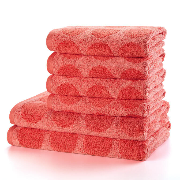 Sada froté ručníků a osušek GRANADA korálová 6 ks