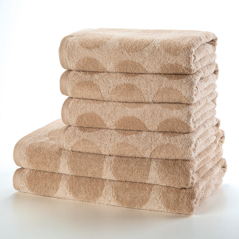 Sada froté ručníků a osušek GRANADA béžová 6 ks