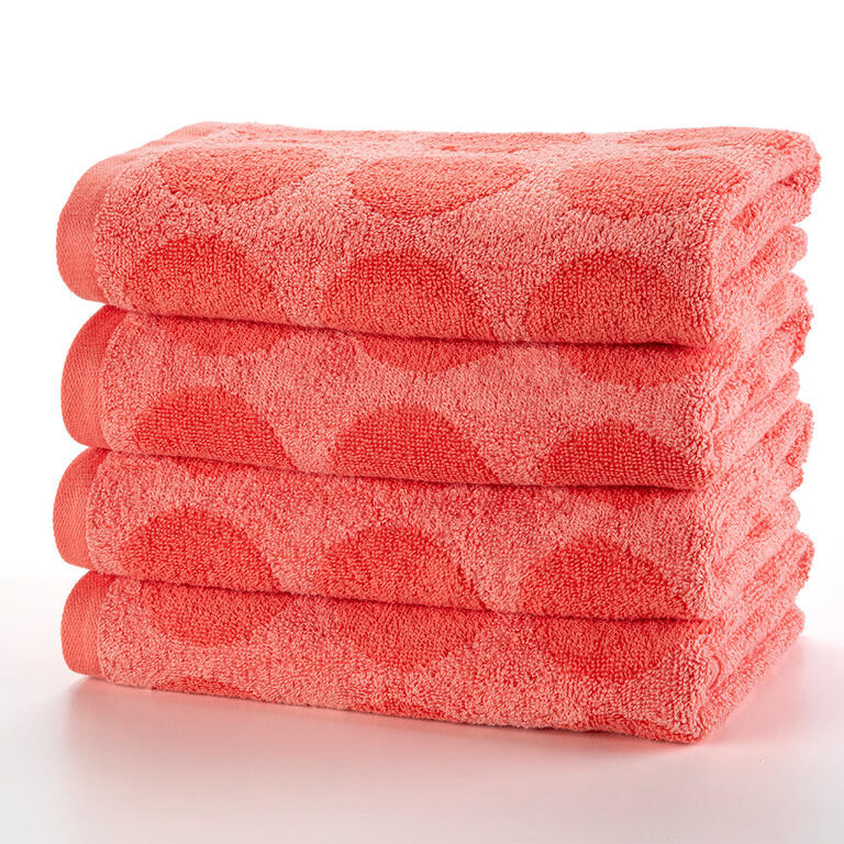 Sada froté ručníků GRANADA korálová 50 x 100 cm 4 ks